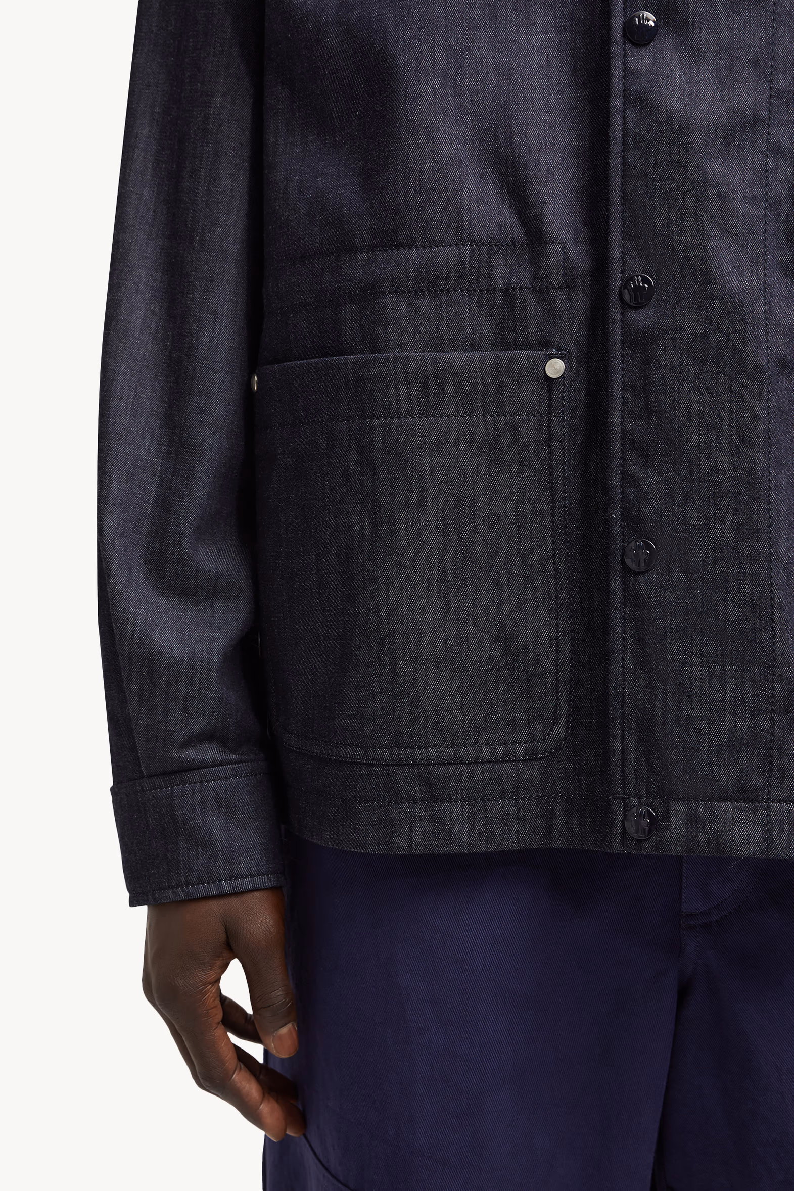 Veste utilitaire Chesery en denim Hommes Bleu Jean Moncler 8